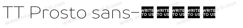 TT Prosto sans字体转换